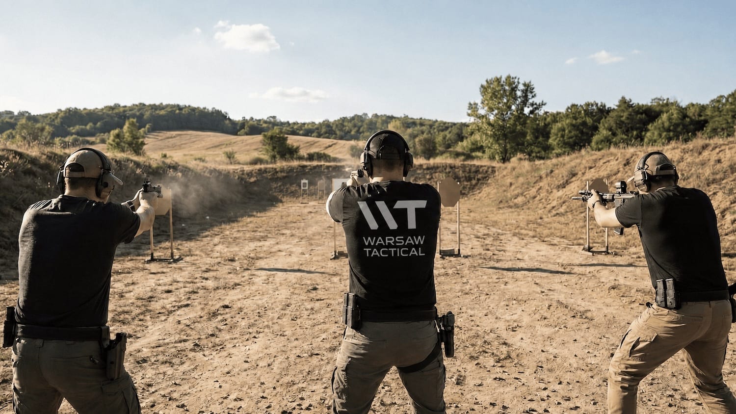 Warsaw Tactical professional firearms training at live fire range in Poland