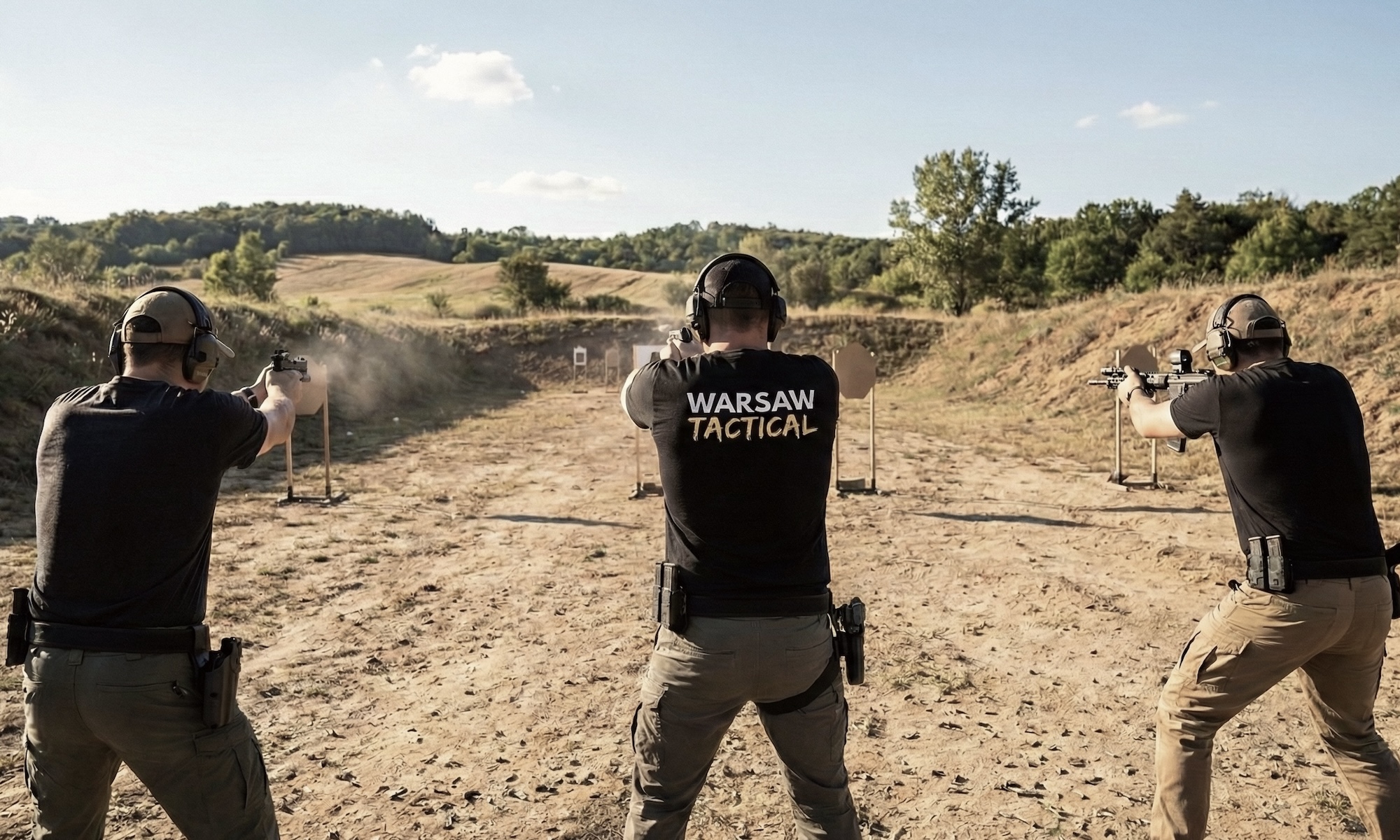 Warsaw Tactical professional firearms training at live fire range in Poland